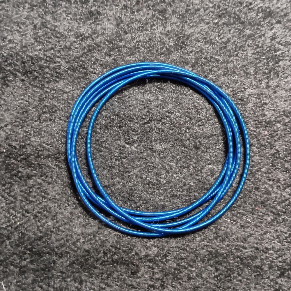 Guitar String Stretch Bracelets - Five (5) Royal Blue